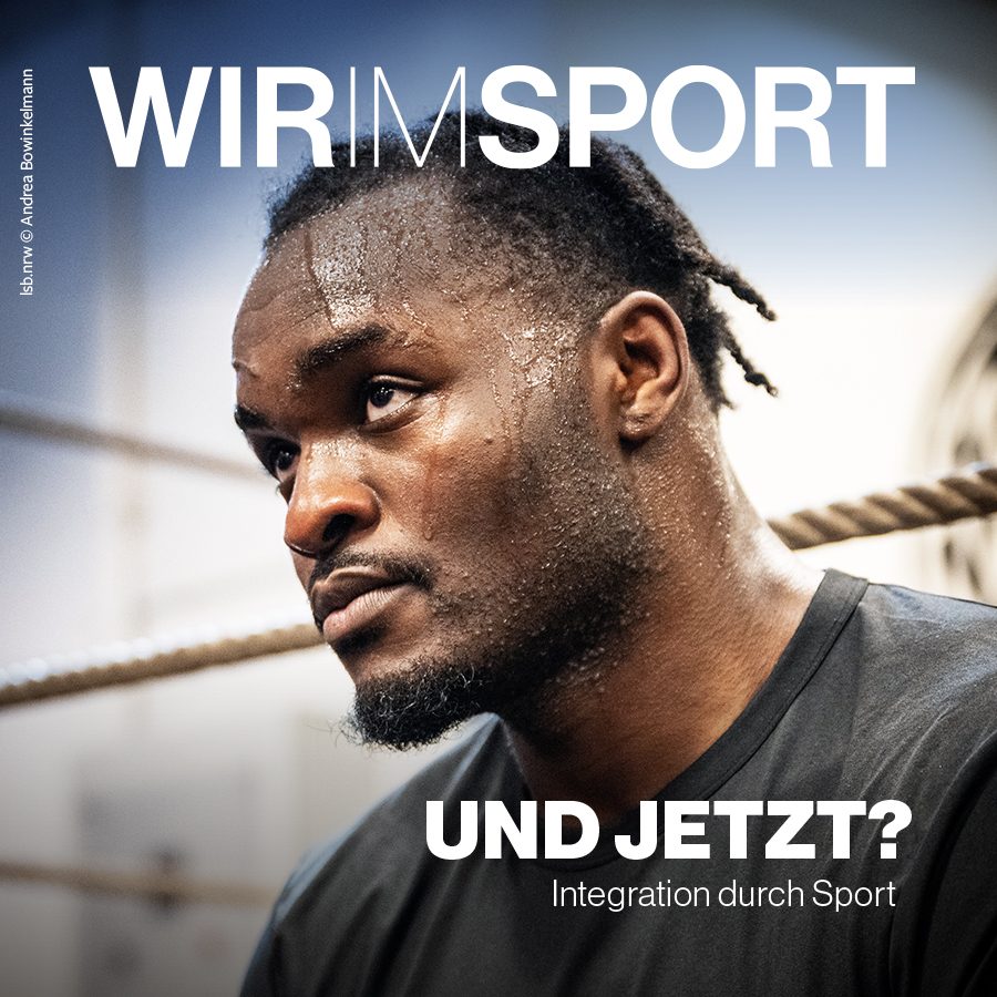 Cover der Zeitschrift wir im Sport: Titel "Und jetzt? Integration durch Sport